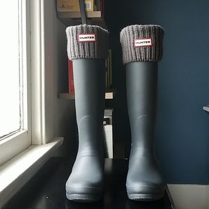Hunter Rain Boots with Boot Socks